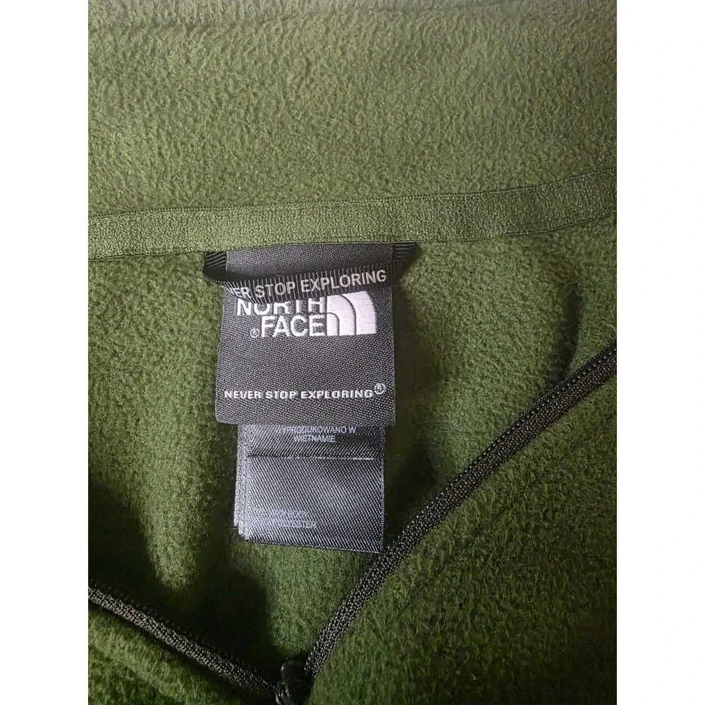 The North Face Men's XL/TG Green Quarter Zip Fleece Pullover Jacket Outdoor